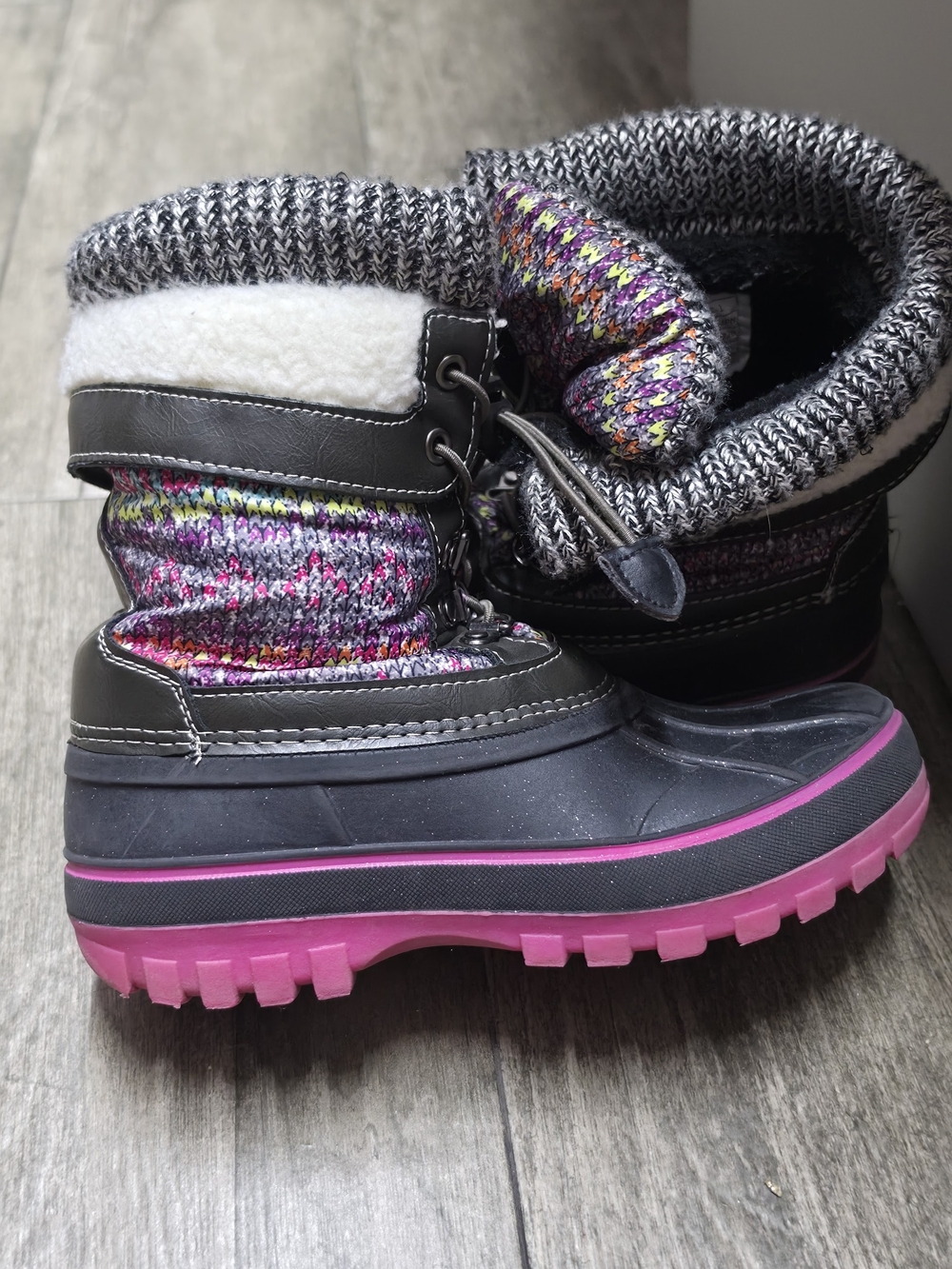 Kids Winter Snow Boots - Pink Accent